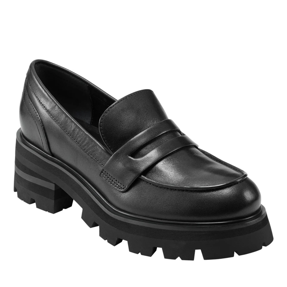 Marc Fisher LTD Latika Lug Sole Loafer, Black Size 9.5